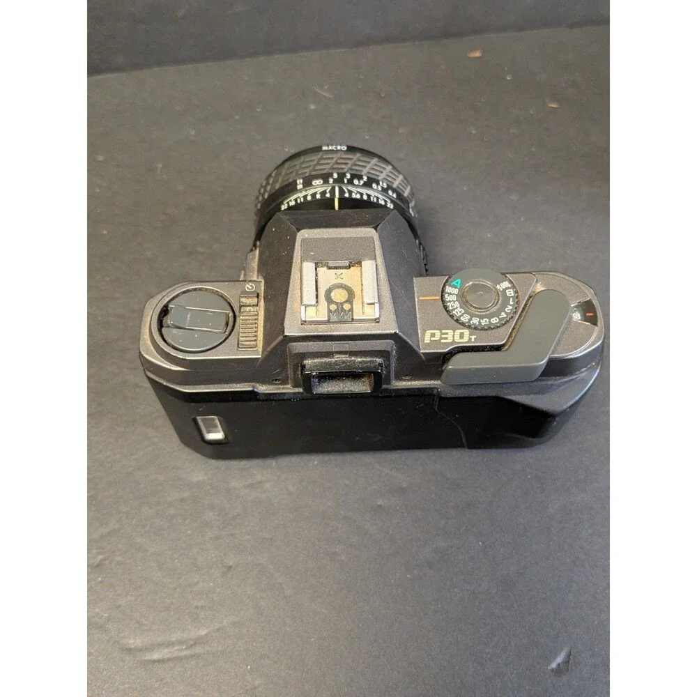 Pentax P30T Black SLR Film Camera w/ SMC Pentax-M F 24mm 1 : 2.8 *Untested As Is